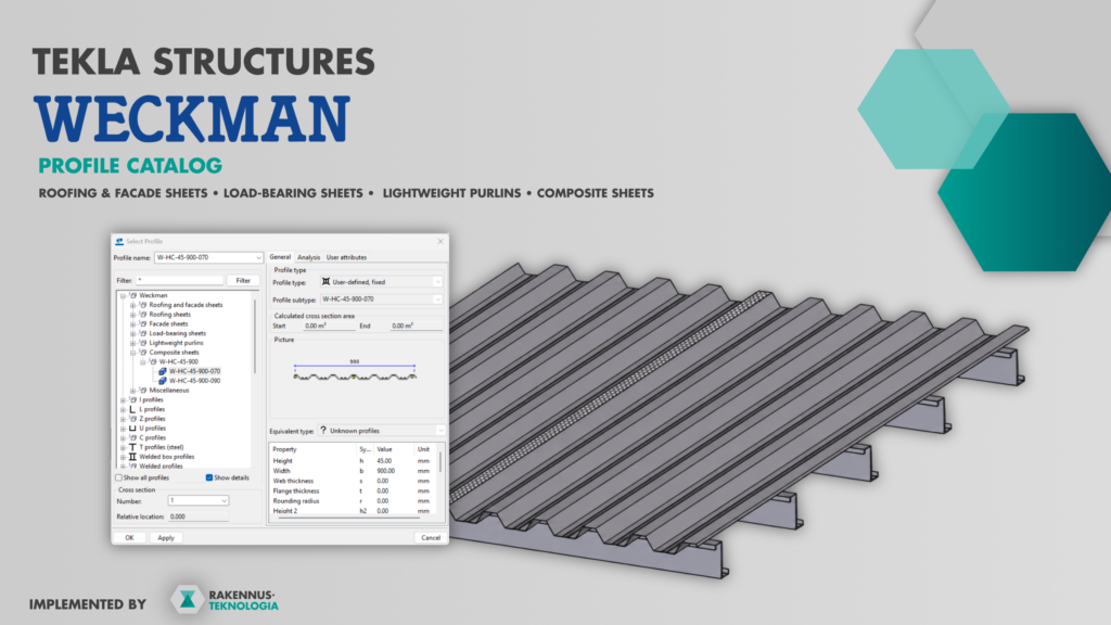Weckman Profile Catalog for Tekla Structures with Weckman steel profiles