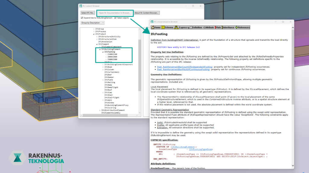 BuildingSmart documentation for IFC entity in Tekla