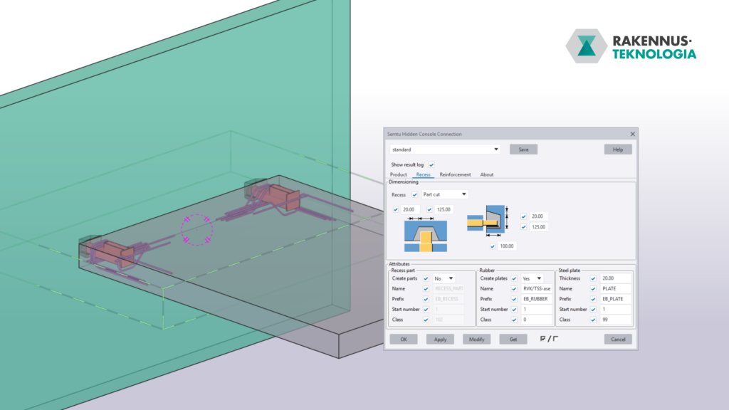 Semtu Lepotasokannake Tekla Structures -ohjelmistossa
