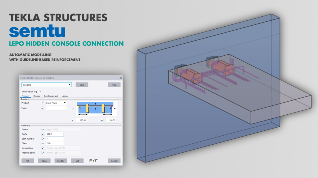 Tekla Structures Lepo hidden console connection